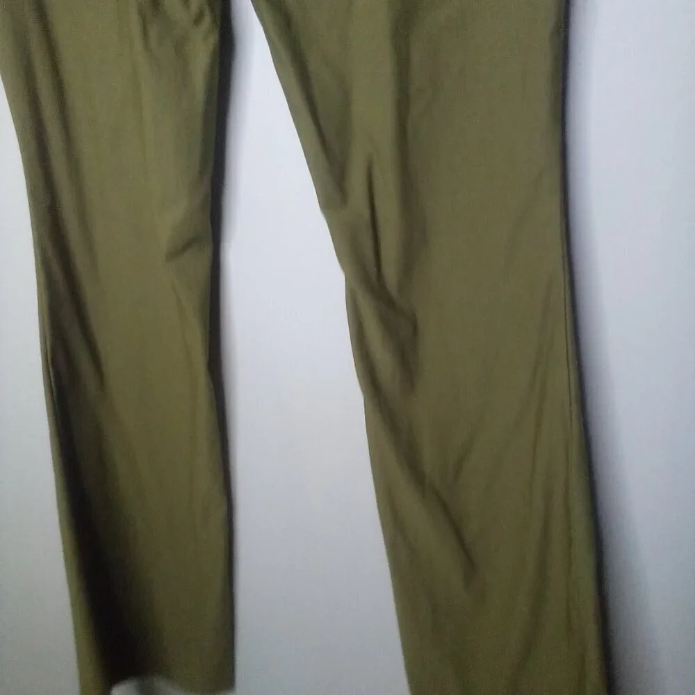 Cato Pants Women 6 Pull On Elastic Waist Boot Cut Pockets Soft Stretch Green